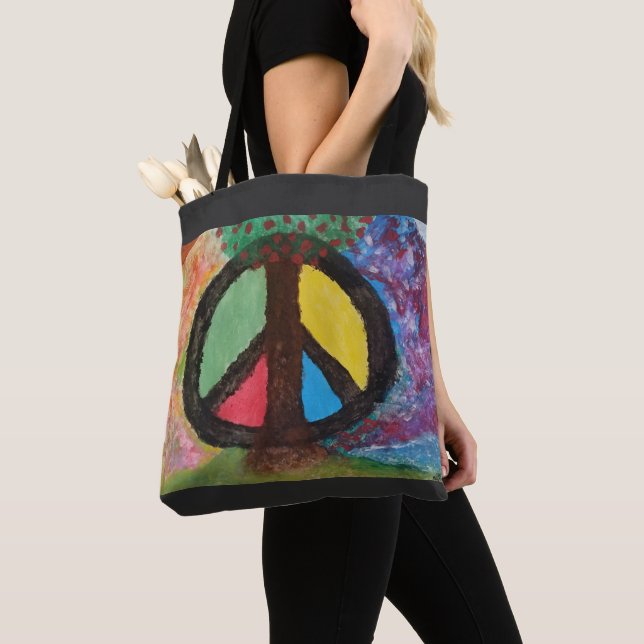 Bolsa Tote Saco de mão Árvore da Paz (Close Up)