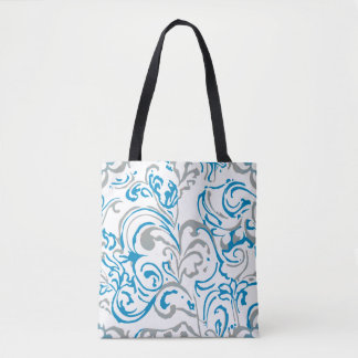 Bolsa Tote Saco de mão- azul abstrato