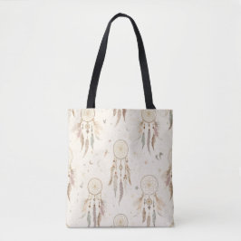 Bolsa Tote Saco de mão Boho Dreamcatcher | Penas Etéreas