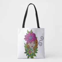 Saco de mão Boho Menina Coroa de Flores