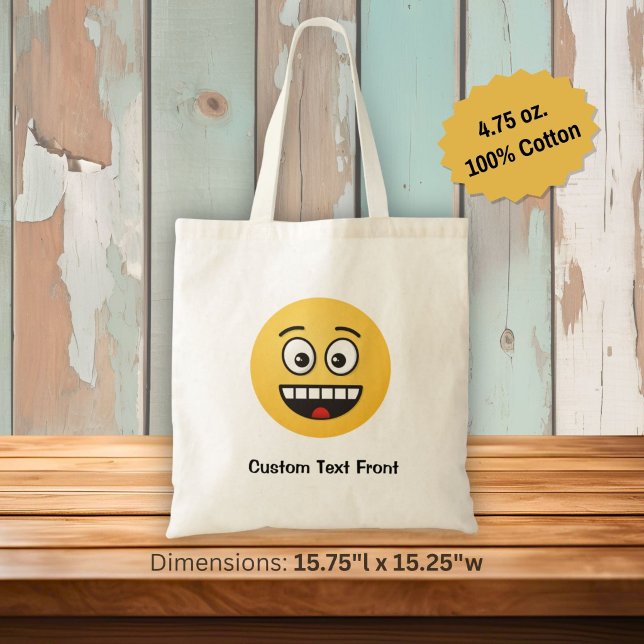 Bolsa Tote Saco de mão Cara Sorridente com Boca Aberta (Criador carregado)