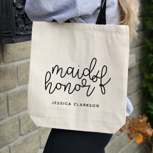 Bolsa Tote Saco de Mão Clássico de Dama de Honra