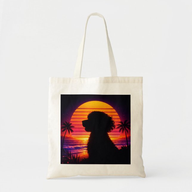 Bolsa Tote Saco de Mão Cockapoo - Presente Retro para Amantes (Frente)