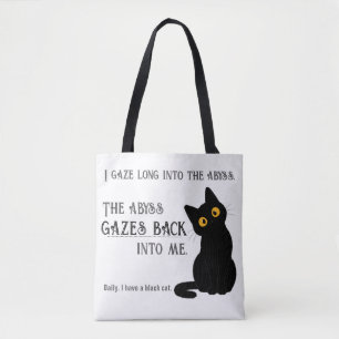 Bolsa Tote Saco de mão com citação engraçada de Nietzsche par
