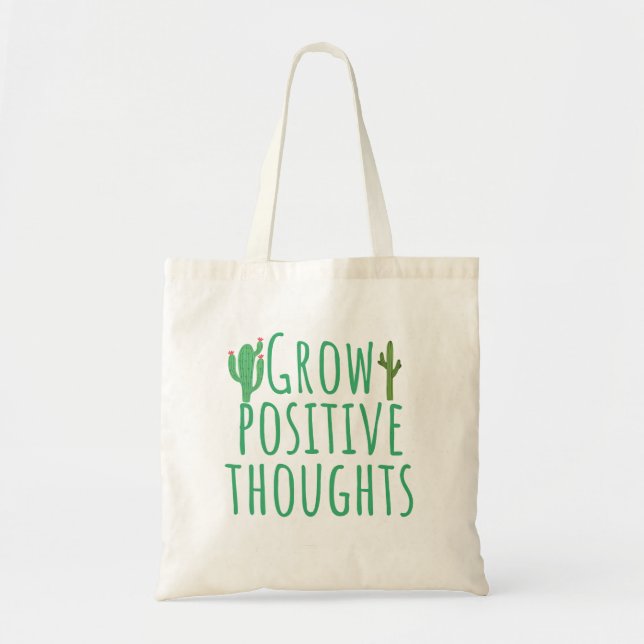 Bolsa Tote Saco de mão com citação motivacional  (Frente)