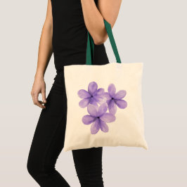 Bolsa Tote Saco de mão com flores de aquarela branca de marca