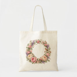 Bolsa Tote saco de mão com grinalda de rosa