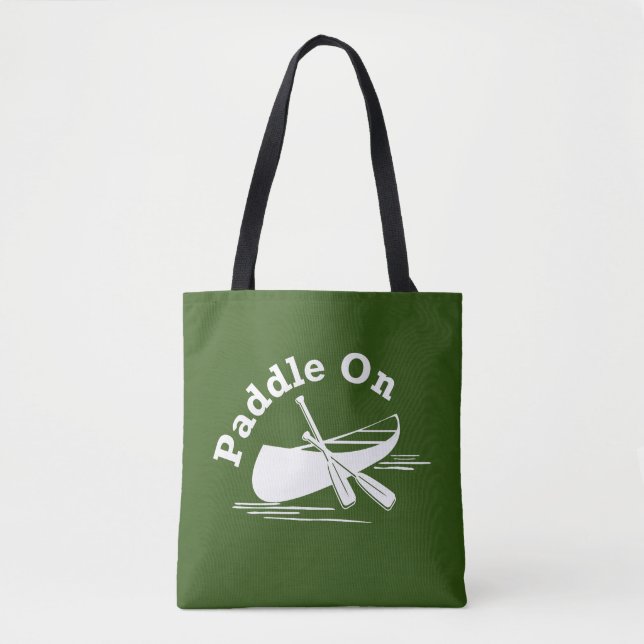 Bolsa Tote Saco de mão com impressão total Paddle On Design,  (Frente)