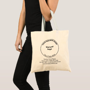 Bolsa Tote Saco de mão com marca de negócios em forma redonda