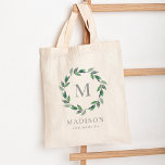 Bolsa Tote Saco de mão com monograma personalizado Delicate W<br><div class="desc">Este lindo design pode ser personalizado para as suas combinações de cores favoritas. Faz um ótimo presente! Encontre papelaria e presentes elegantes em nossa loja: www.berryberrysweet.com.</div>