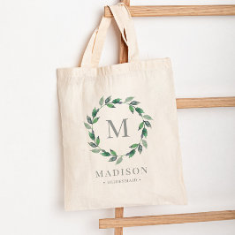 Bolsa Tote Saco de mão com monograma personalizado Delicate W