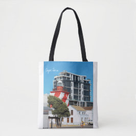 Bolsa Tote Saco de mão com paisagem da cidade do Cabo e farol
