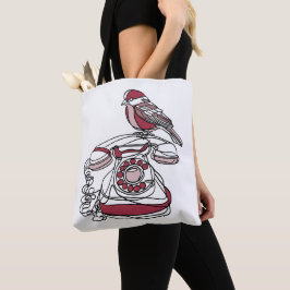 Bolsa Tote Saco de mão com Pássaro no Telefone