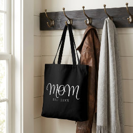 Bolsa Tote Saco de mão com texto Mãe Fundada Presente de Nova