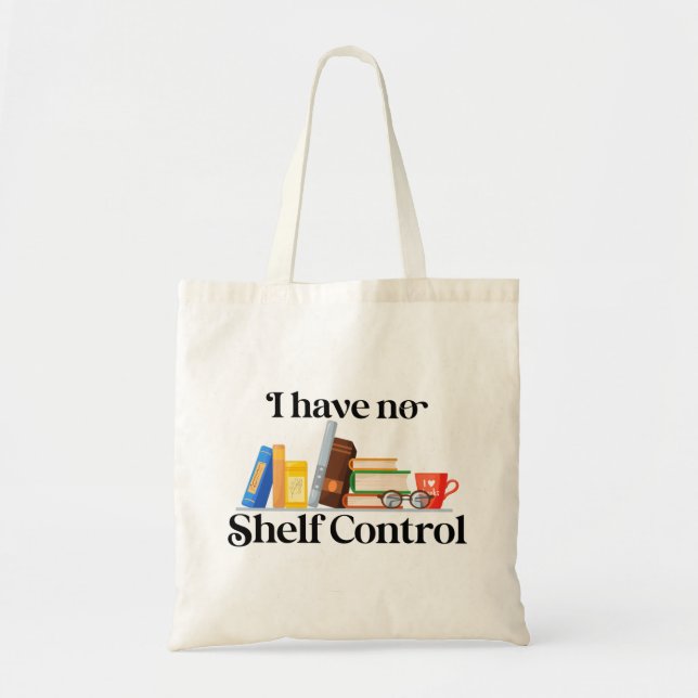 Bolsa Tote Saco de mão com trocadilho de leitura de livros (Frente)