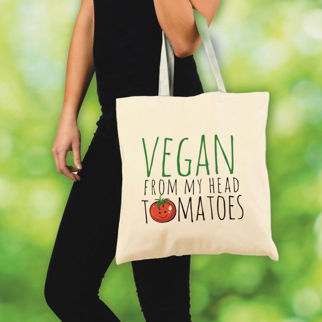 Bolsa Tote Saco de mão com trocadilho vegano (Criador carregado)