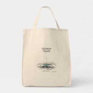 Bolsa Tote Saco de mão cristão do Salmo 46:10   Saco de prese