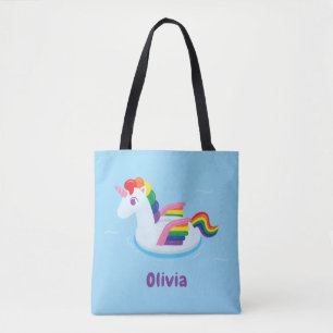 Bolsa Tote Saco de mão da piscina de arco-íris Pegasus Unicór