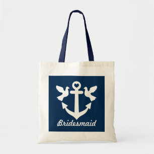 Bolsa Tote Saco de mão de âncora náutica para casamento com p