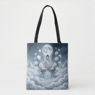 Bolsa Tote Saco de mão de arte de meditação Gautam Buddh - Dh