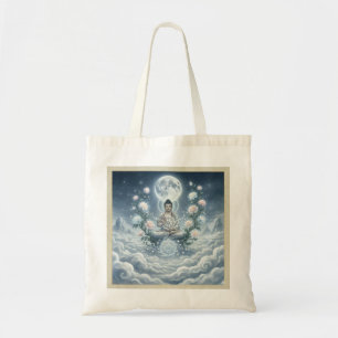 Bolsa Tote Saco de mão de arte de meditação Gautam Buddh - Dh