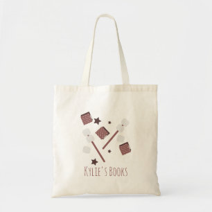 Bolsa Tote Saco de mão de biblioteca de chocolate de marshmal