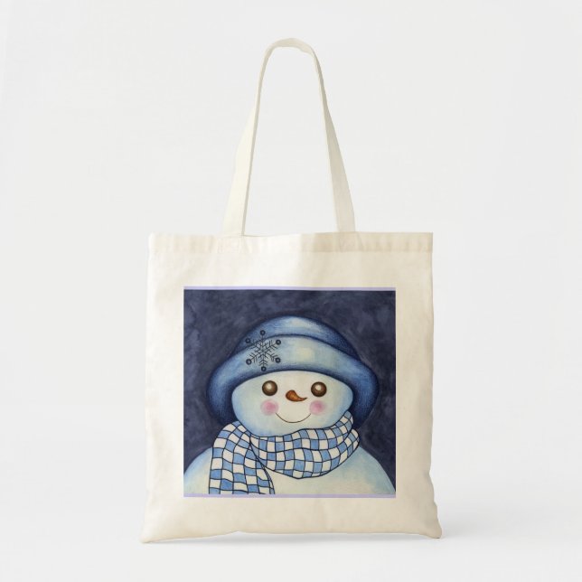 Bolsa Tote Saco de mão de boneco de neve (Frente)