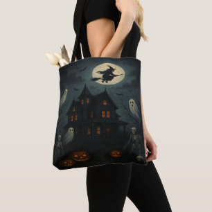 Bolsa Tote Saco de mão de Casa Assombrada de Halloween