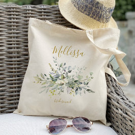 Bolsa Tote Saco de mão de dama de honra com folhagem para cas