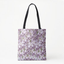 Saco de mão de flor roxa inspirado na natureza
