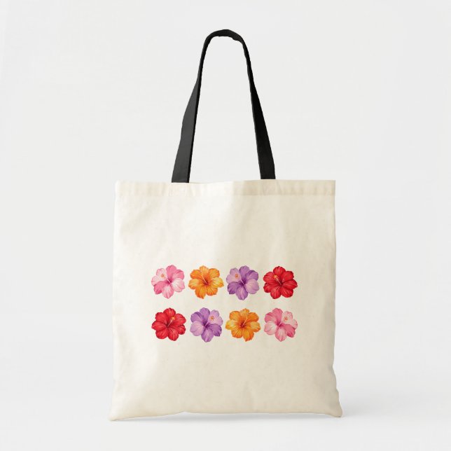 Bolsa Tote Saco de mão de Flores Havaianas (Frente)