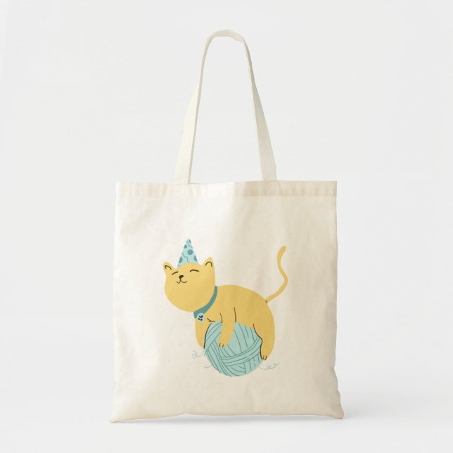 Bolsa Tote Saco de mão de gato e lã (Frente)