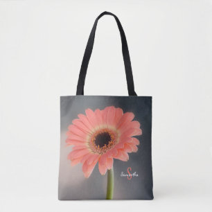 Bolsa Tote Saco de mão de Gerbera rosa única
