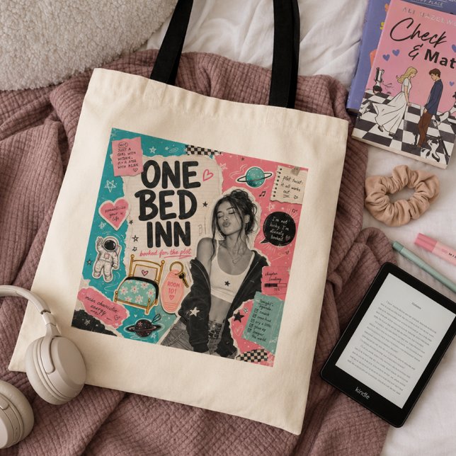 Bolsa Tote Saco de mão de leitora de romance One Bed Inn (Criador carregado)