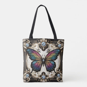 Bolsa Tote Saco de mão de luxo em estilo Rainbow Butterfly Di