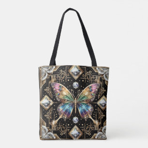 Bolsa Tote Saco de mão de luxo em estilo Rainbow Butterfly Di