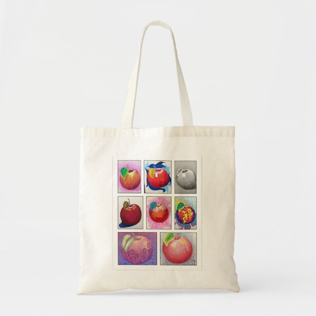 Bolsa Tote Saco de mão de maçã (Frente)