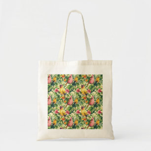 Bolsa Tote Saco de mão de Pássaros e Borboletas Tropicais