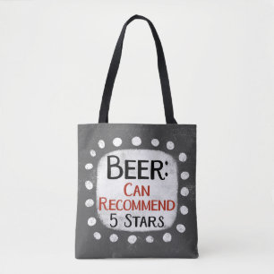 Bolsa Tote Saco de mão de revisão de cerveja 5 estrelas