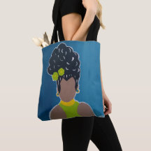 Saco de mão de senhora afro-americana