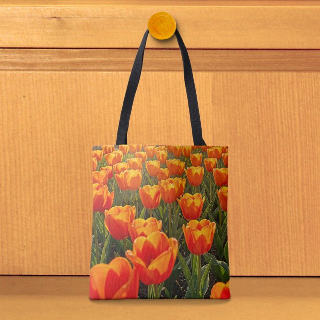 Bolsa Tote Saco de mão de tulipas laranja (Tote bag with orange tulips tote bag)