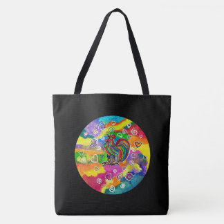Bolsa Tote Saco de mão do Galo apaixonado