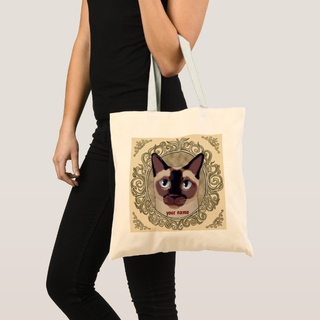 Bolsa Tote Saco de mão do gato Tonkinês (Frente (produto))