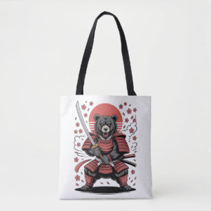 Bolsa Tote Saco de mão do Urso Samurai
