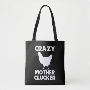Bolsa Tote Saco de mão engraçado da Mãe Clucker Frango com Pi