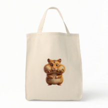 Saco de mão engraçado de hamster gordinho