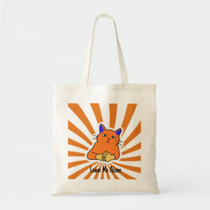 Bolsa Tote Saco de mão engraçado do gato mal-humorado "Deixe-