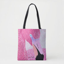 Saco de mão Flamingo Morango