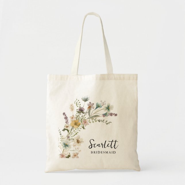 Bolsa Tote Saco de Mão Flor Silvestre (Frente)