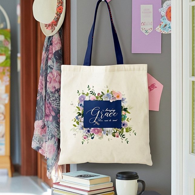 Bolsa Tote Saco de mão floral Amazing grace (Criador carregado)